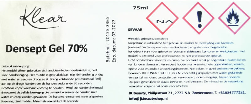 Klear Handdesinfectie Densept Gel Spray 70%