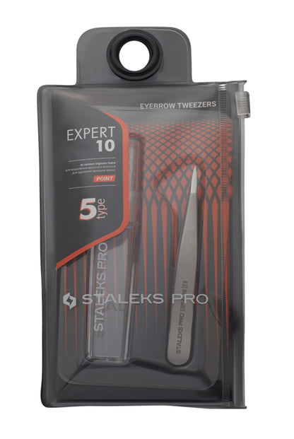 Staleks Pro Eyebrow Tweezers Expert 10 Type 5 Punt (TE-10/5)