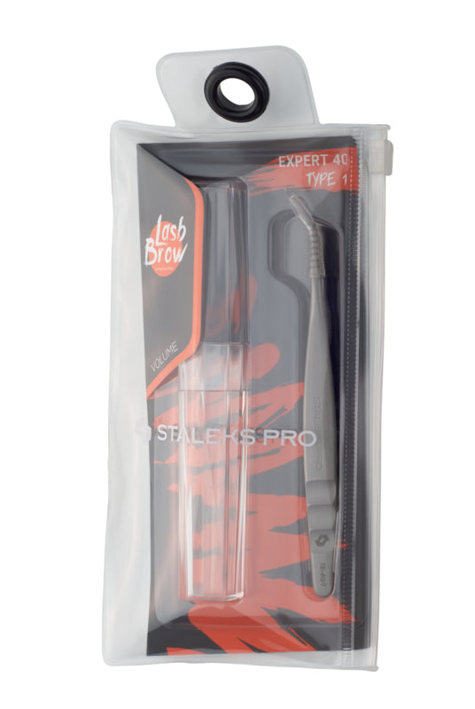 Staleks Pro Eyelash Tweezers Expert 40 Type 1 L-Shaped 50 (TE-40/1)