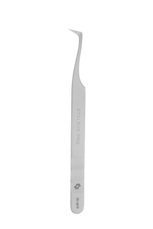 Staleks Pro Eyelash Tweezers Expert 41 Type 6 Curved for Volume Lashes Extension (TE-41/6)