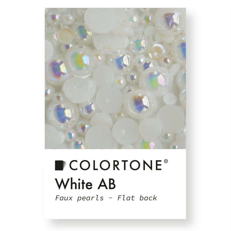 Colortone Flatback Parels Wit AB