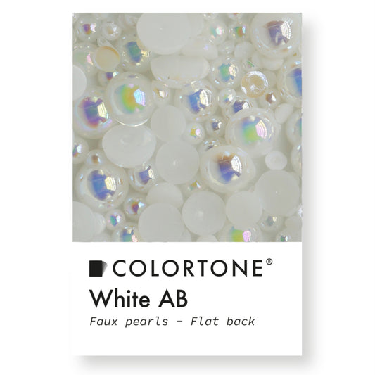 Colortone Flatback Parels Wit AB