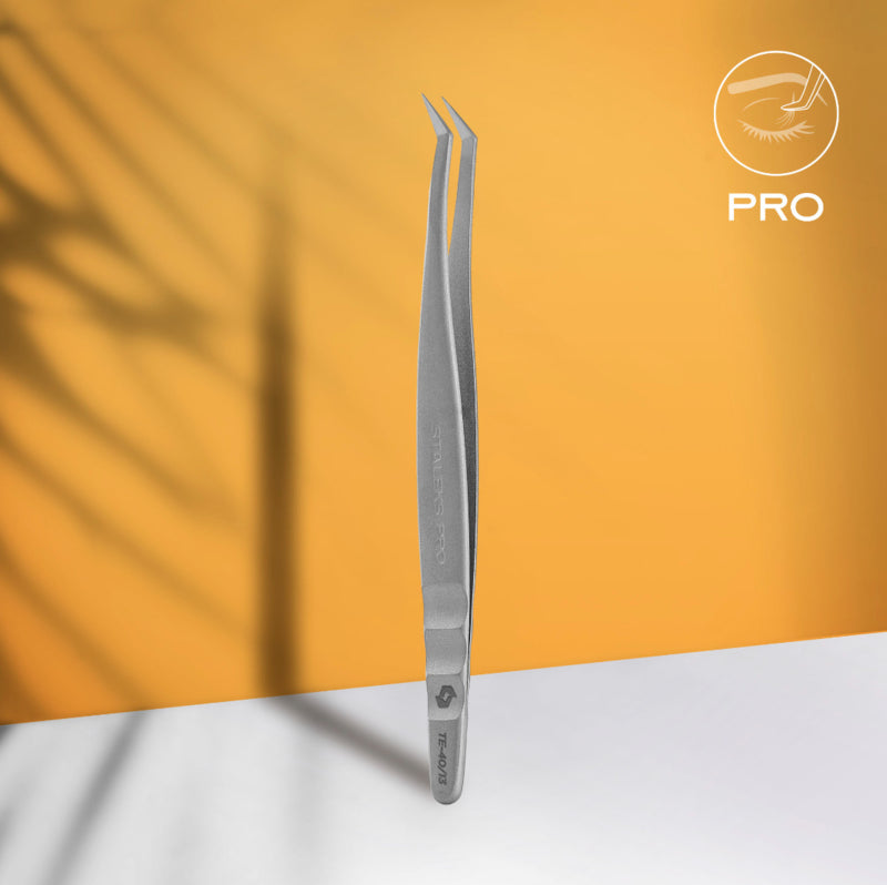 Staleks Pro Eyelash Tweezers Expert 40 Type 13 L-Shaped 40 (TE-40/13)