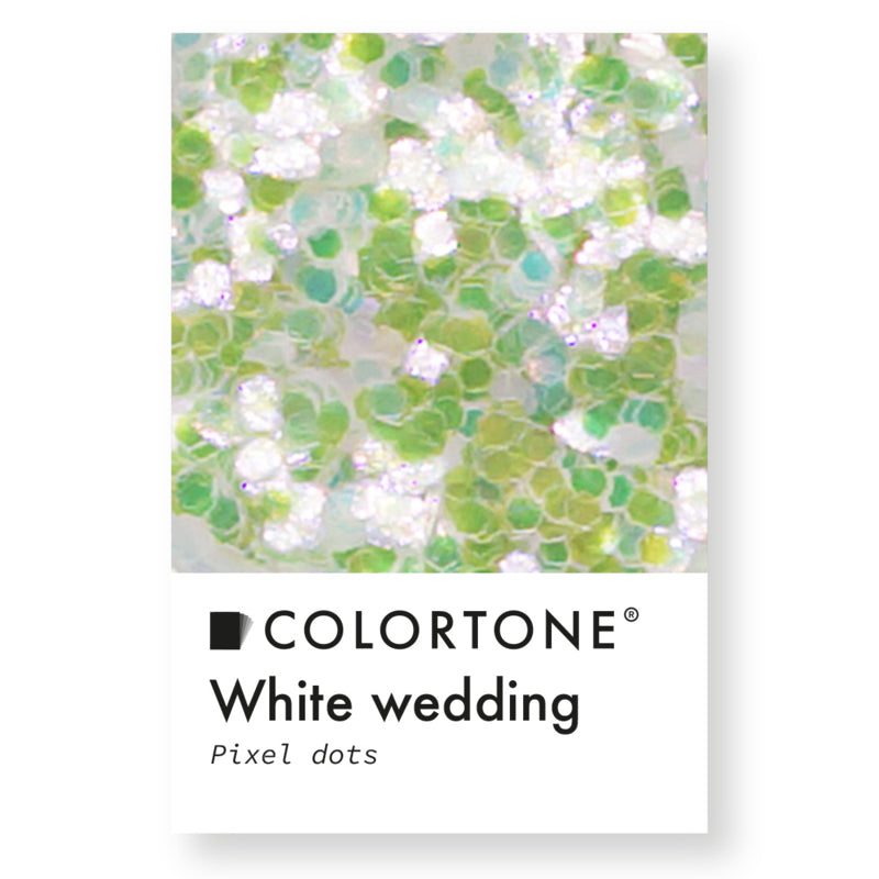 Colortone Pixel Dots White Wedding