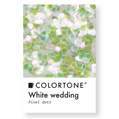 Colortone Pixel Dots White Wedding