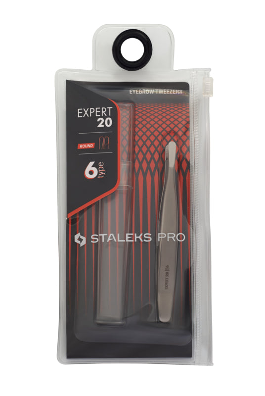 Staleks Pro Eyebrow Tweezers Expert 20 Type 6 Afgeronde Randen (TE-20/6)