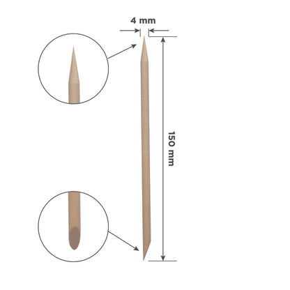 Staleks Pro Houten Bokkenpootjes 150 mm 100 Stuks (DOS-10-100)