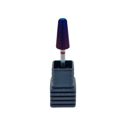 Shape It Up Carbide Frees Bit Purple Afgeronde Volcano Kegel 2-Way Fijn Rood (Manicure Pedicure)