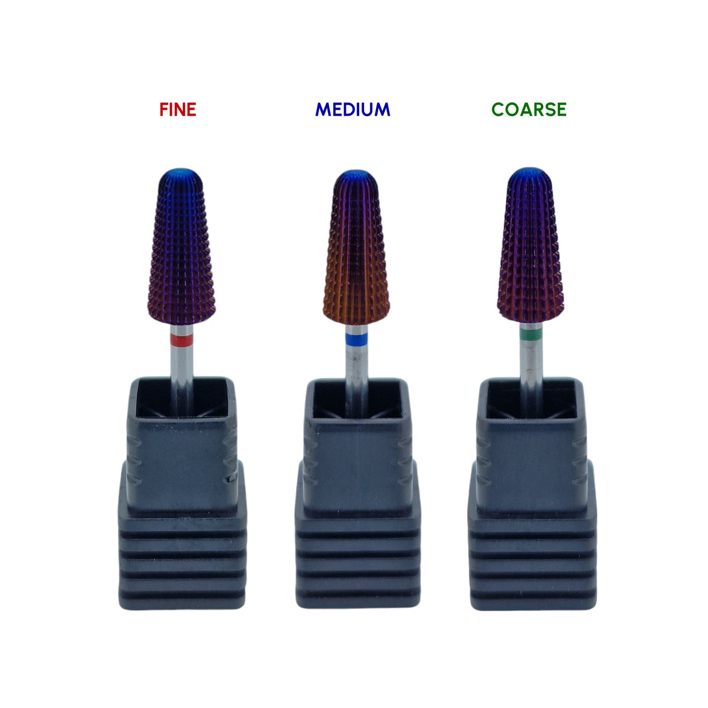 Shape It Up Carbide Frees Bit Purple Afgeronde Volcano Kegel 2-Way Grof Groen (Manicure Pedicure)