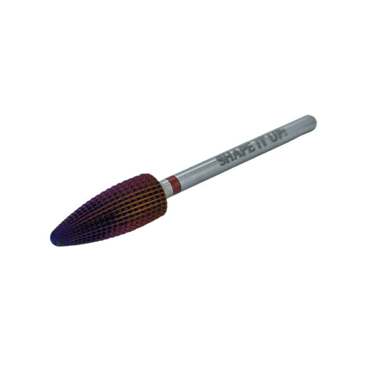 Shape It Up Carbide Frees Bit Purple Typhoon Flame 2-Way Fijn Rood (Manicure Pedicure)