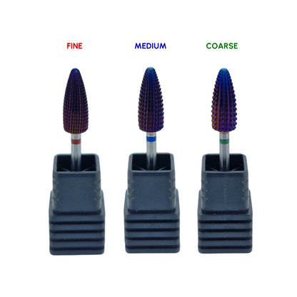 Shape It Up Carbide Frees Bit Purple Typhoon Flame 2-Way Fijn Rood (Manicure Pedicure)