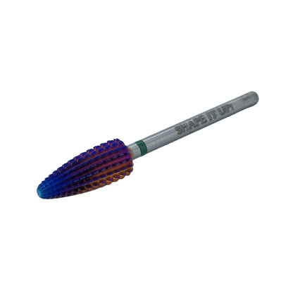 Shape It Up Carbide Frees Bit Purple Typhoon Flame 2-Way Grof Groen (Manicure Pedicure)