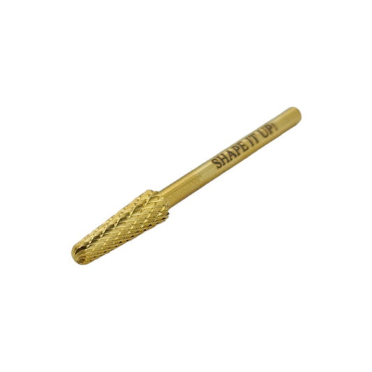 Shape It Up Carbide Frees Bit Smalle Afgeronde Kegel Grof Gold Series (Manicure Pedicure)