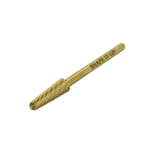 Shape It Up Carbide Frees Bit Smalle Afgeronde Kegel Medium Gold Series (Manicure Pedicure)