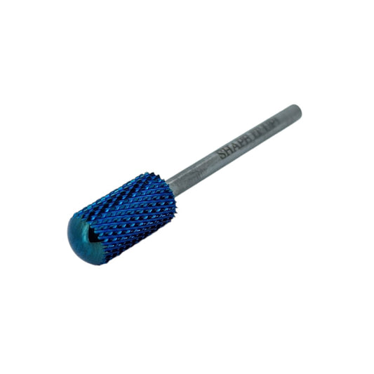 Shape It Up Carbide Safety Frees Bit Cilinder Gladde Top Medium Blauw (Manicure Pedicure)