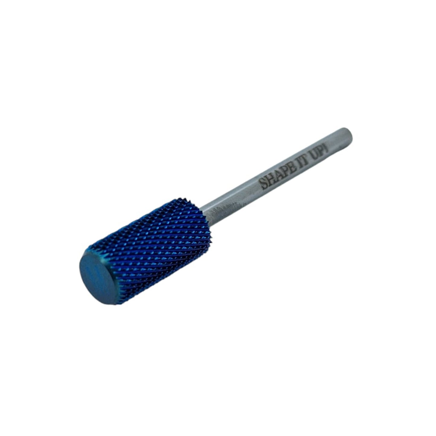 Shape It Up Carbide Safety Frees Bit Grote Cilinder Gladde Vlakke Top Medium Blauw (Manicure Pedicure)