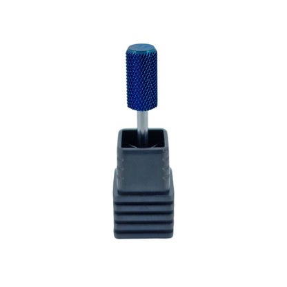 Shape It Up Carbide Safety Frees Bit Grote Cilinder Gladde Vlakke Top Medium Blauw (Manicure Pedicure)