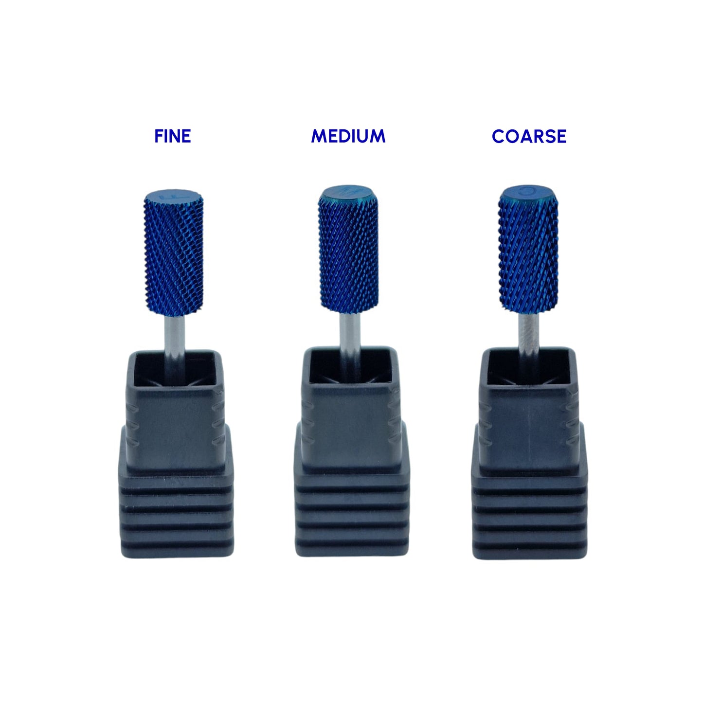 Shape It Up Carbide Safety Frees Bit Grote Cilinder Gladde Vlakke Top Medium Blauw (Manicure Pedicure)