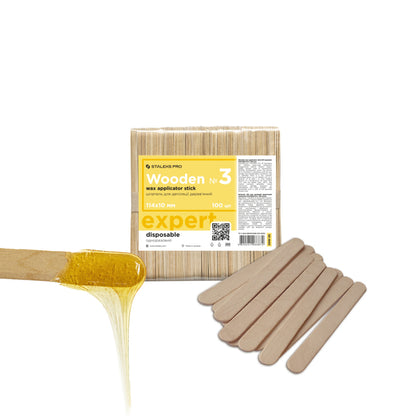 Staleks Pro Expert Houten Wax Applicator Stick Breed 150x17cm 100 Stuks (DSW-10)