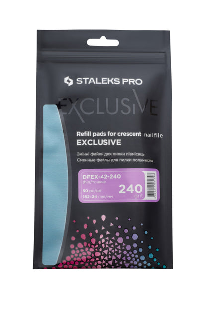 Staleks Pro Exclusive 42 Vervangbare Vijlen Halve Maan 50 Stuks (DFEX-42-240)