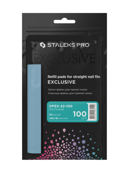 Staleks Pro Exclusive 22 Vervangbare Vijlen Recht 50 Stuks (DFEX-22-100)