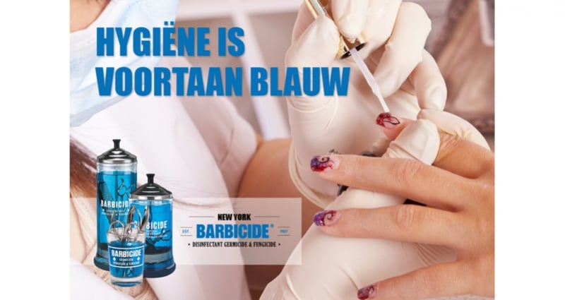 Barbicide Bundel (Barbicide + Glazen dompelaar 1.2 Liter)