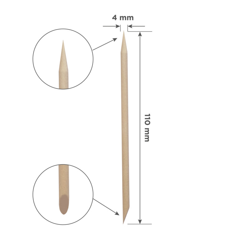 Staleks Pro Houten Bokkenpootjes 110 mm 100 Stuks (DOS-30-100)